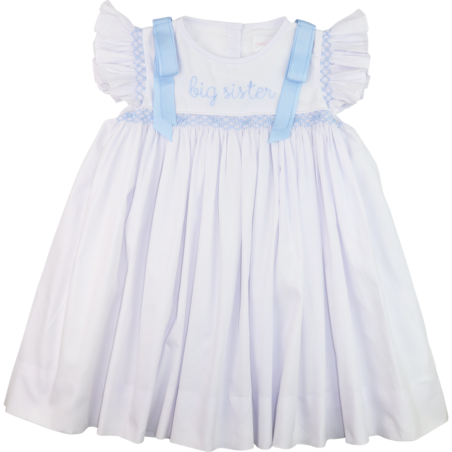 Blue Smocked Big Sister Dress