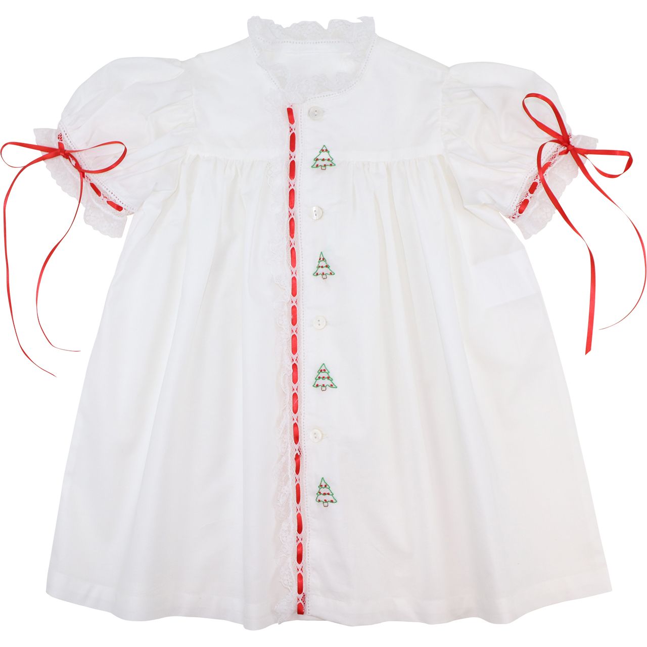 Embroidered Christmas Tree Heirloom Dress