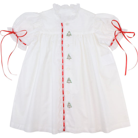 Embroidered Christmas Tree Heirloom Dress