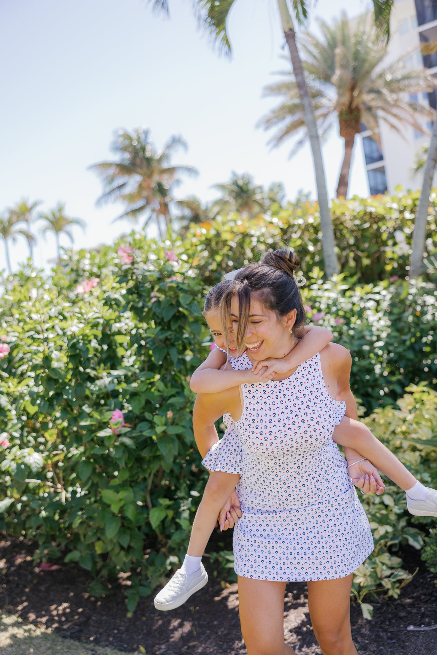 Navy And Red Floral Sloane Tennis Dress