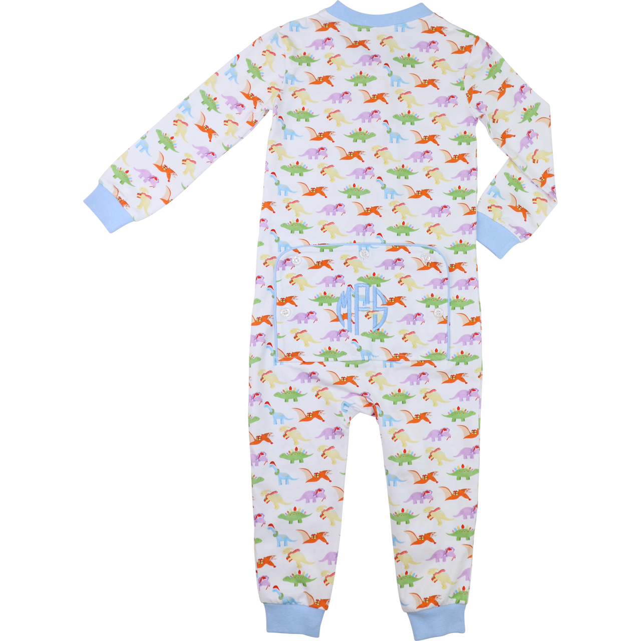 Holiday Dinosaur Knit Zipper Pajamas