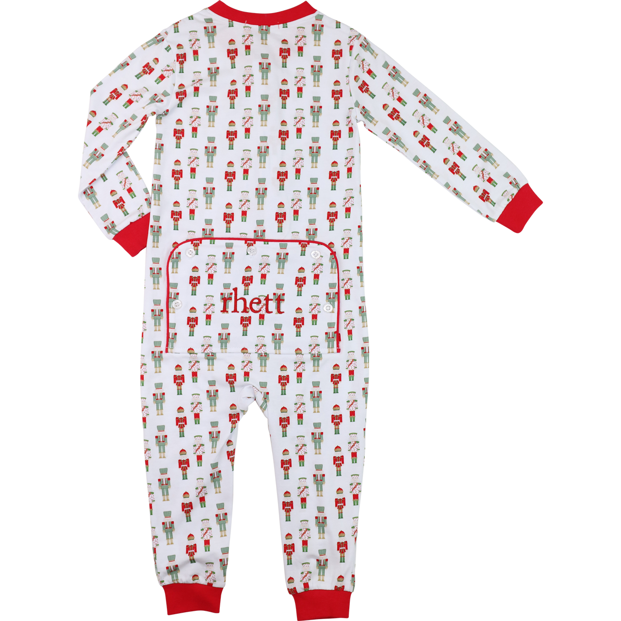 Red And Green Knit Nutcracker Zipper Pajamas
