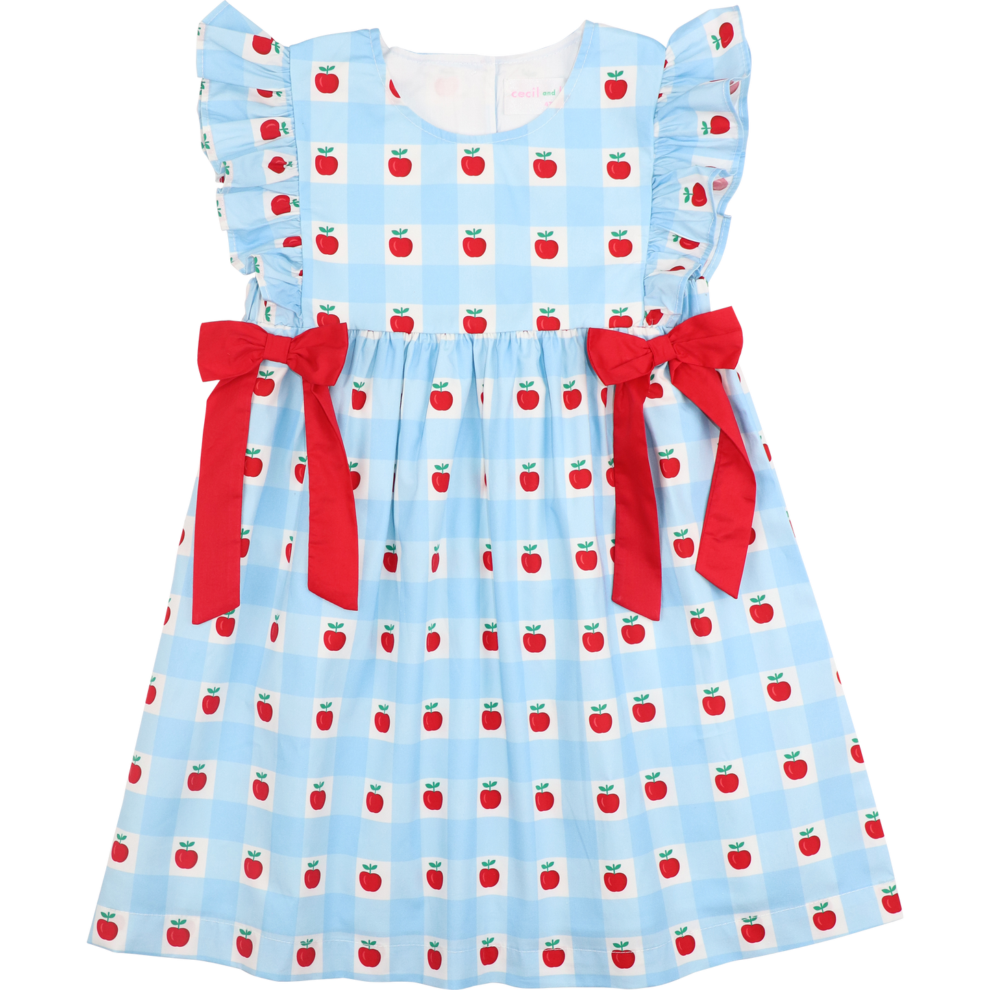 Blue And Red Check Apple Dress