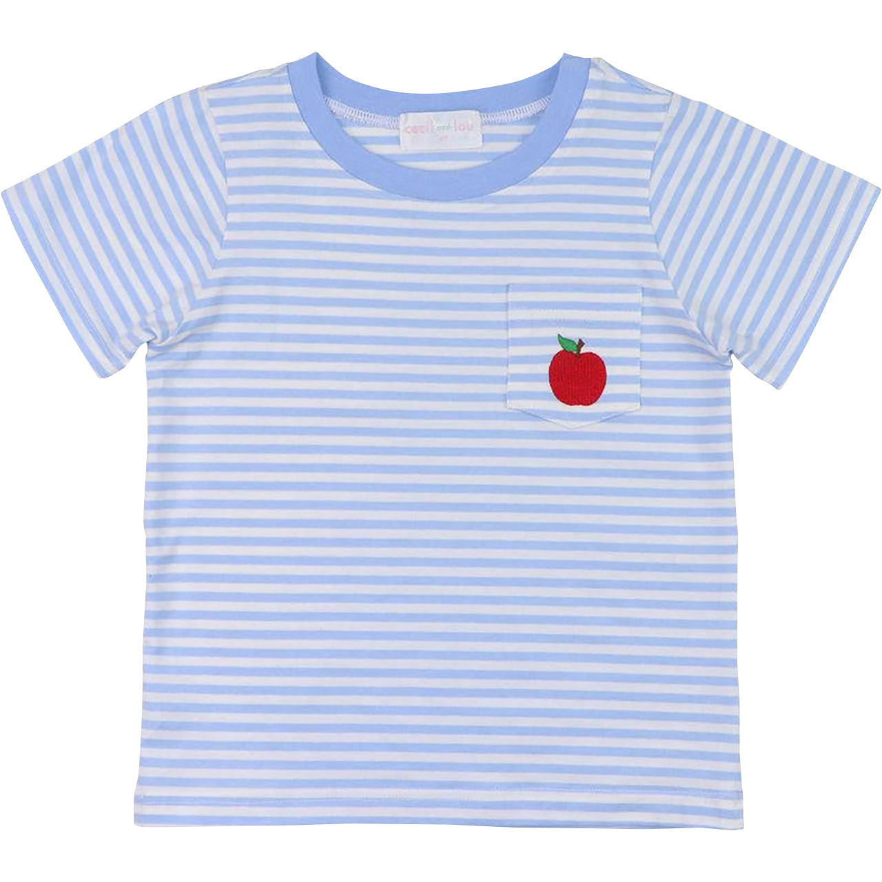 Blue Stripe Knit Apple Shirt