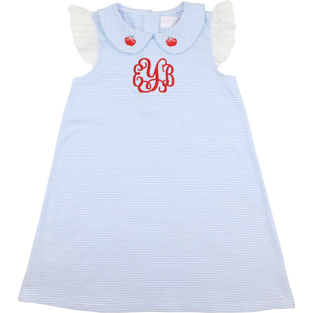 Blue Stripe Knit Apple Dress