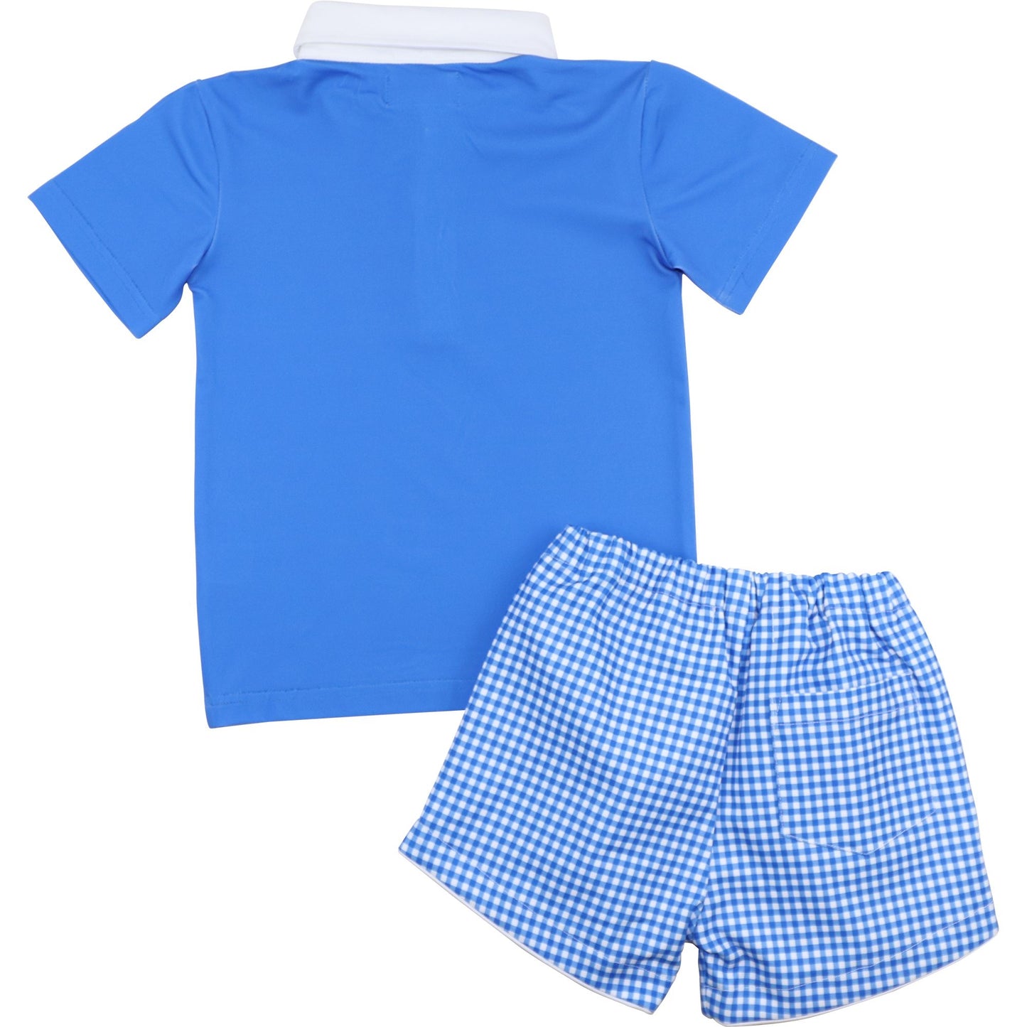 Blue Check Behr Polo Short Set