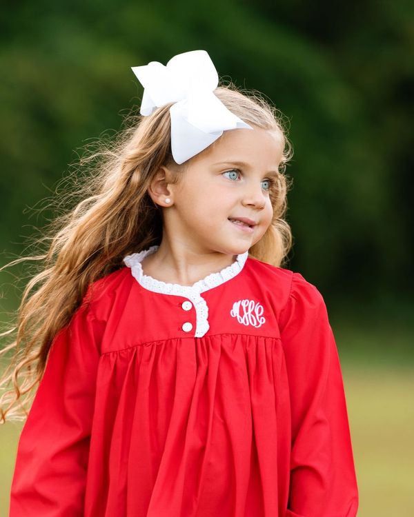 Red Eyelet Ruffle Nightgown