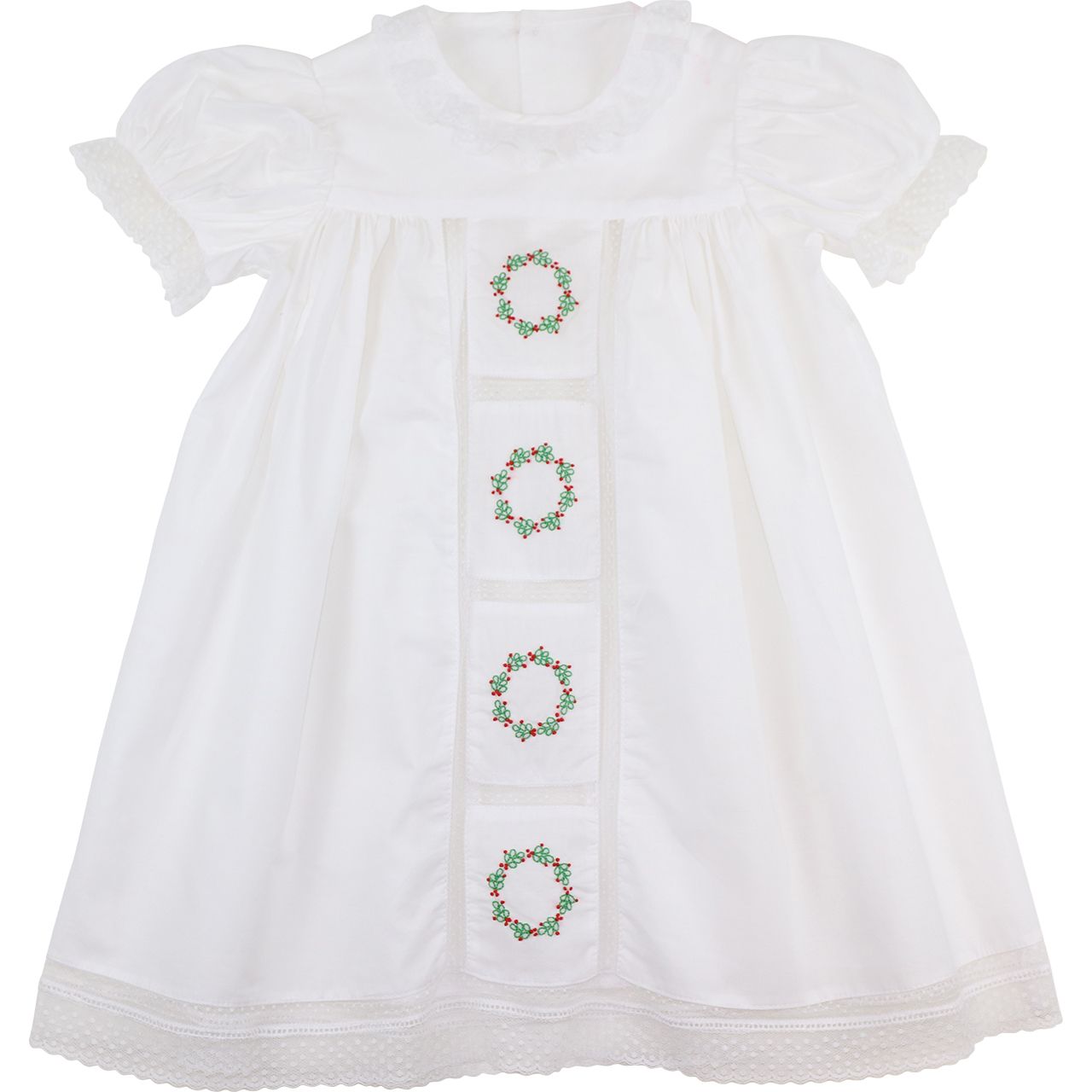 Embroidered Wreath Heirloom Dress