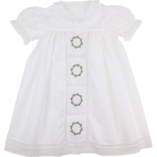 Embroidered Wreath Heirloom Dress