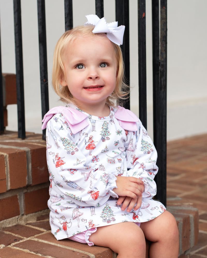 Nutcracker Ballet Knit Bow Diaper Set