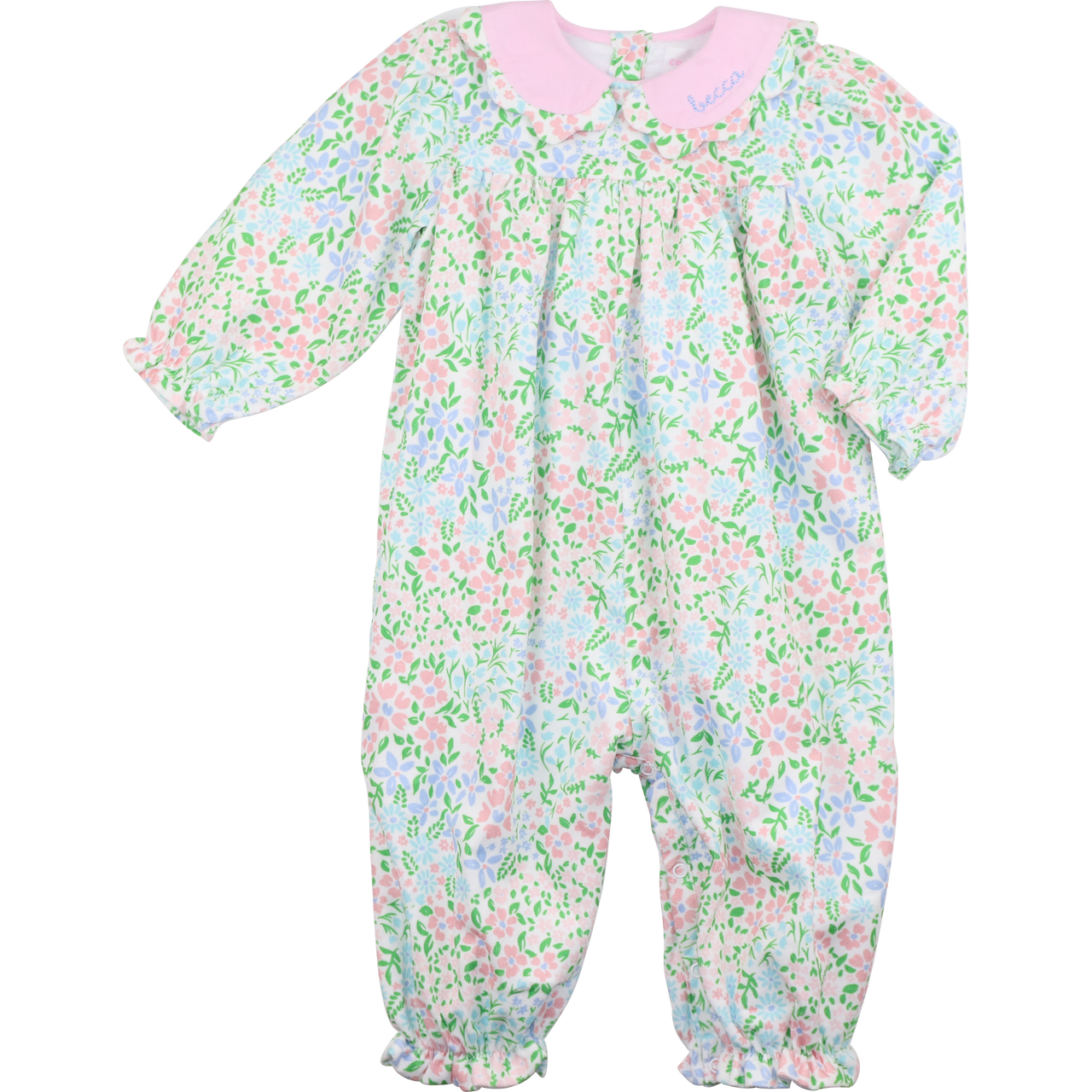 Pastel Floral Corduroy Long Bubble
