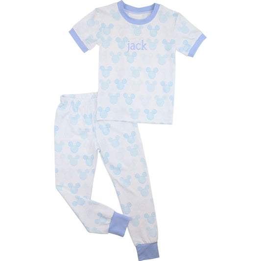 Blue Mouse Ears Knit Pajamas