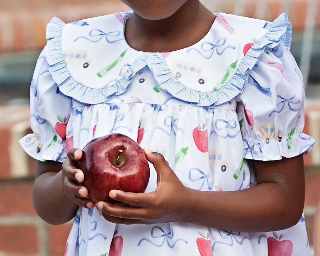 Blue And Red School Supplies Dress