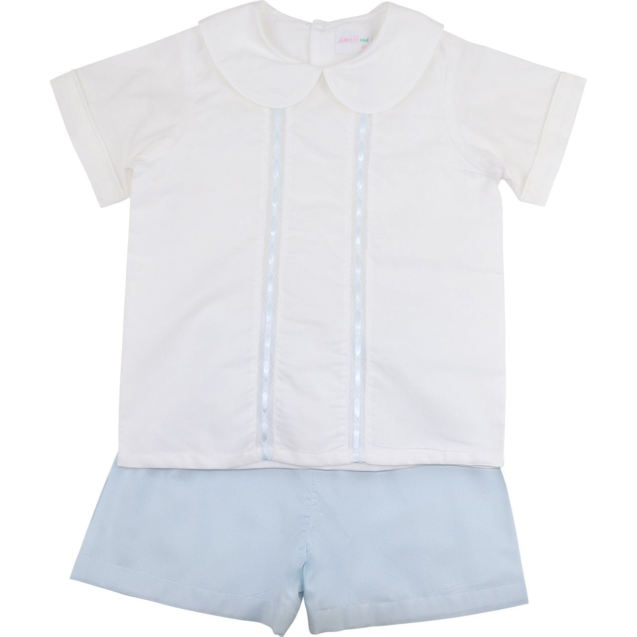 Blue And White Heirloom Short Set