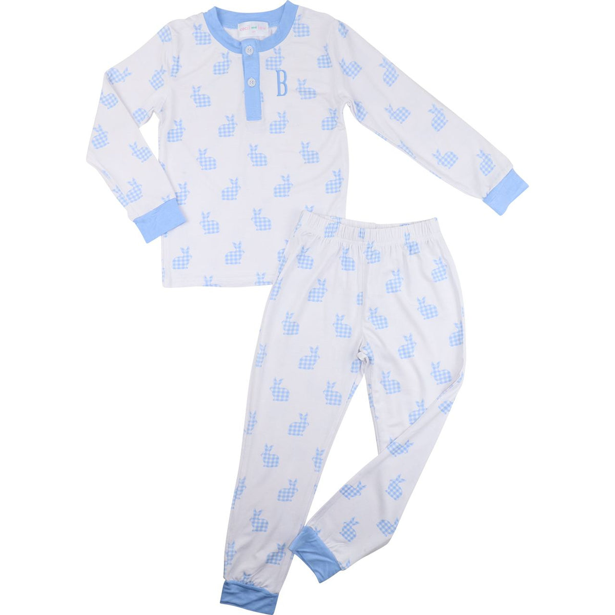 Blue Bunny Bamboo Knit Pajamas