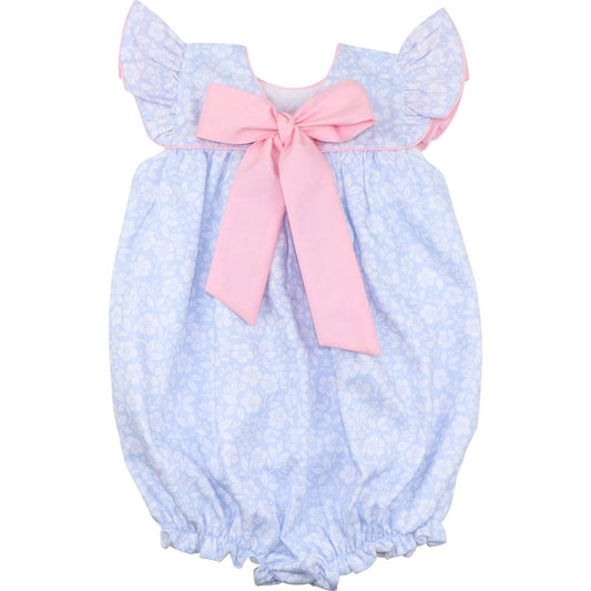 Blue Floral Bow Bubble