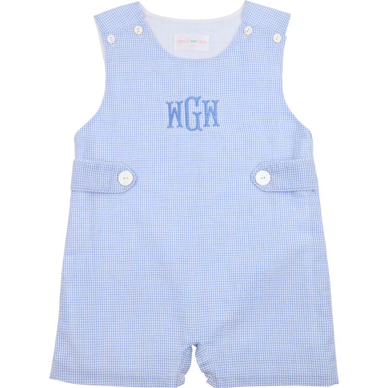 Blue Gignham Seersucker Jon Jon