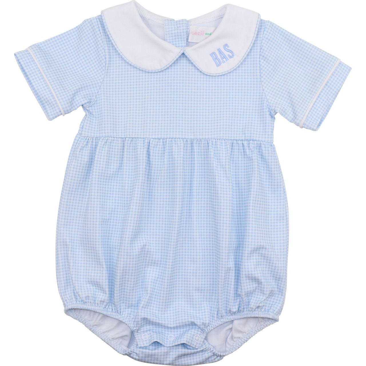 Blue Gingham Knit Bubble
