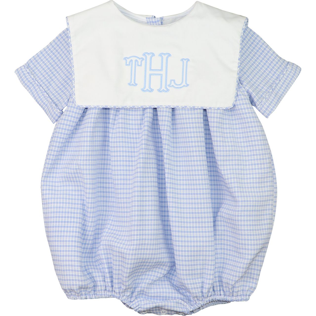 Blue Gingham Seersucker Bubble