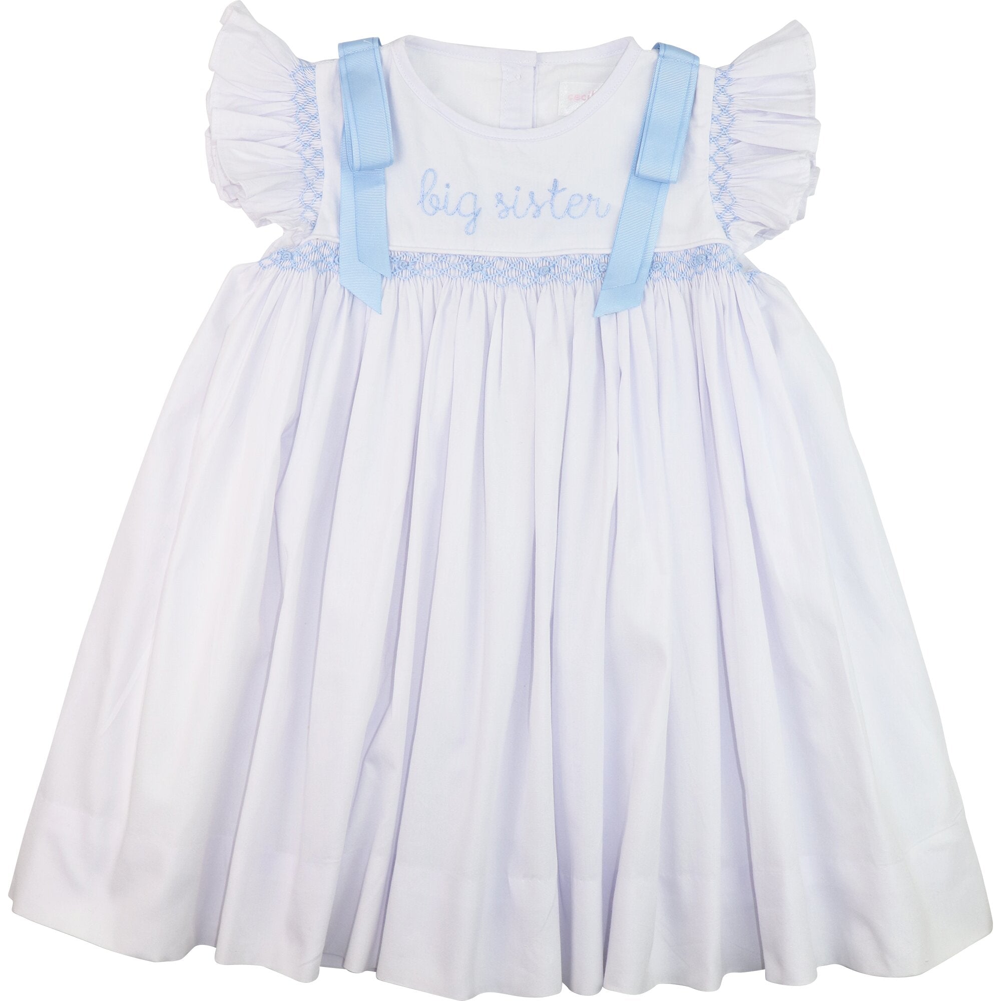 Blue Smocked Big Sister Dress Size 2T Blue Smocked Big Sister Dress Size 2T