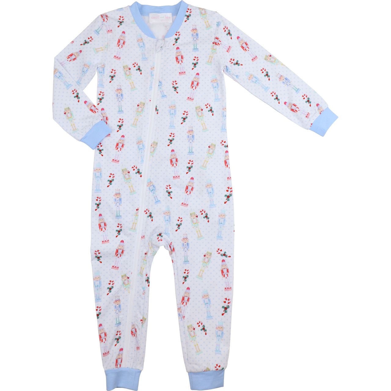Children's onesie with floral pattern on a white background