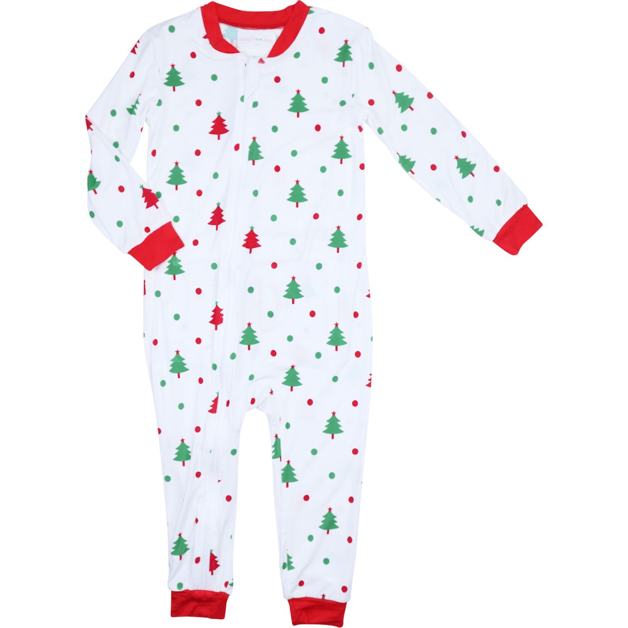 Christmas Tree Knit Zipper Pajamas