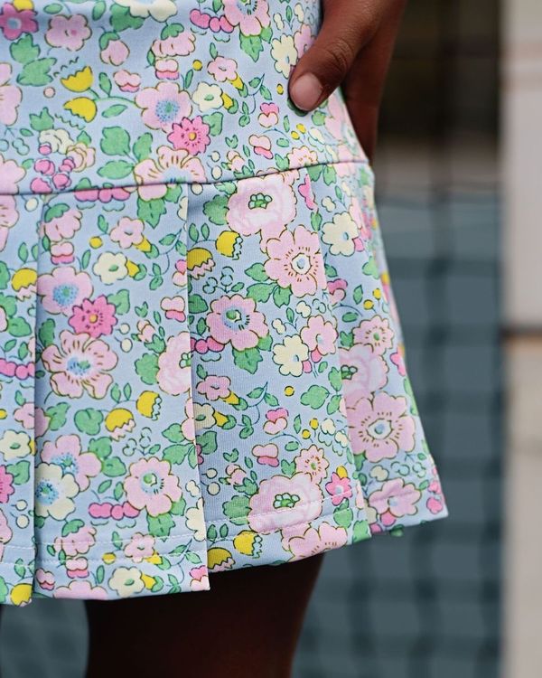 Colorful Floral Lycra Tennis Skirt