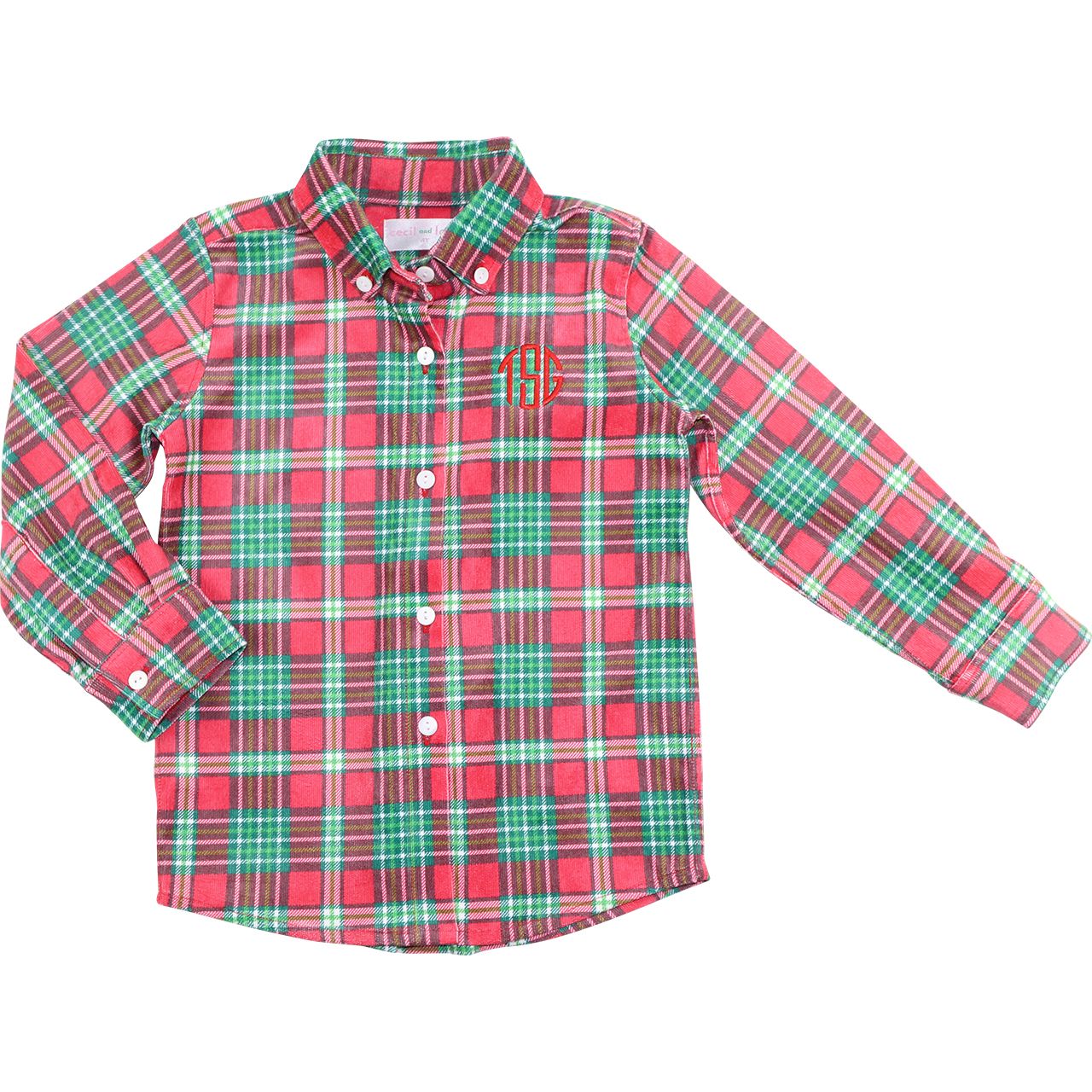 Corduroy Plaid Button Down Shirt