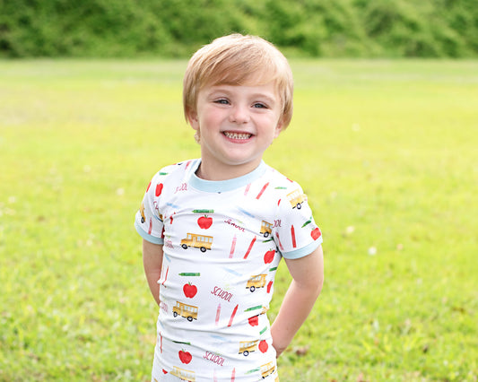 Blue School Bus Pajamas