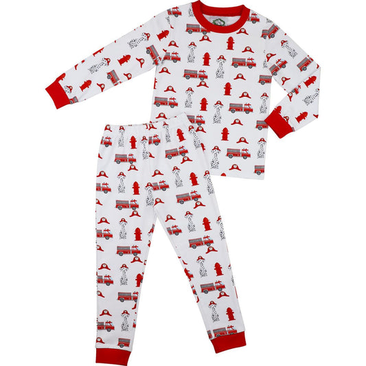 Dalmatian And Firetruck Knit Pajamas