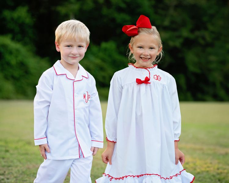 White And Red Pajamas