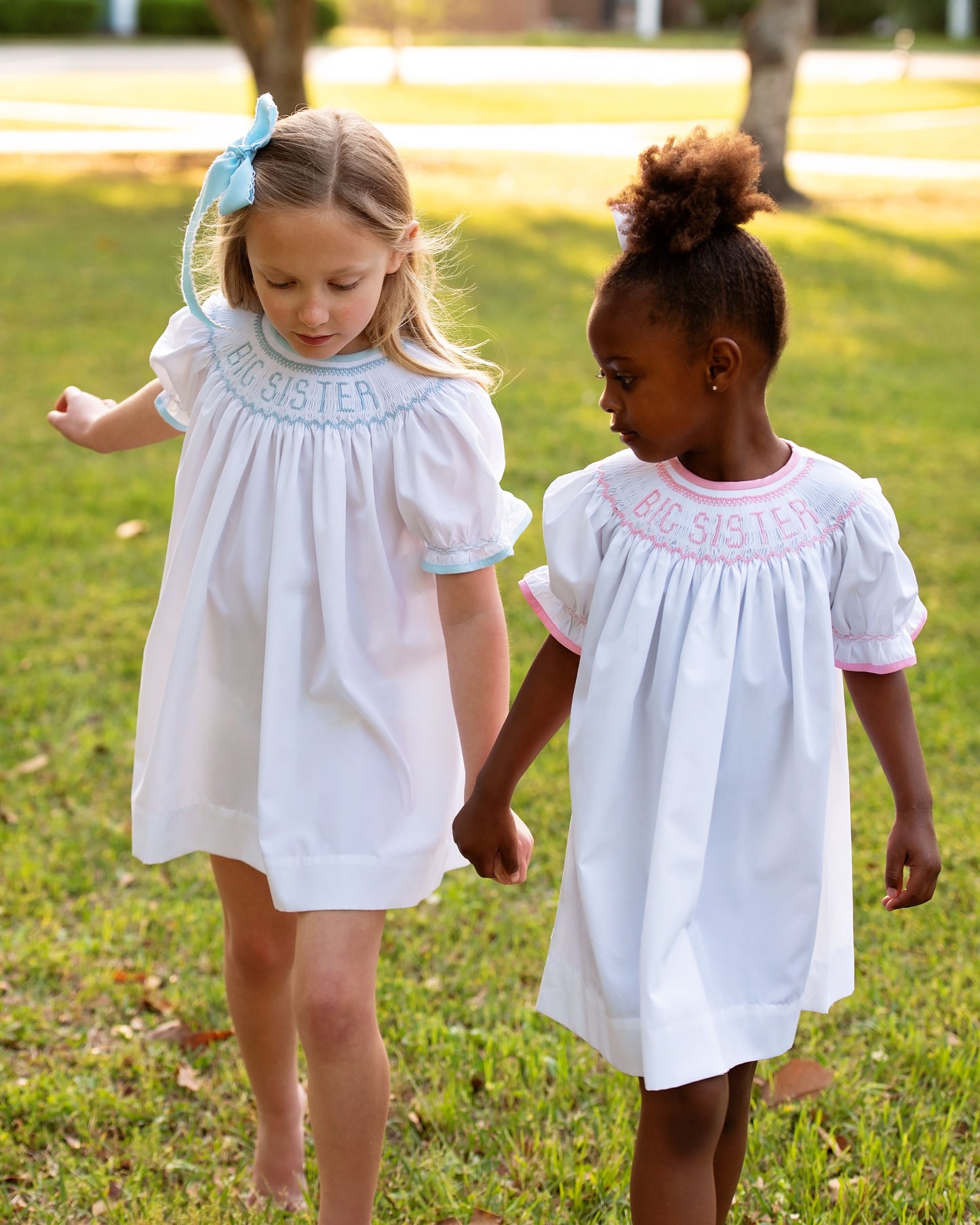 Pink Smocked Big Sister Dress