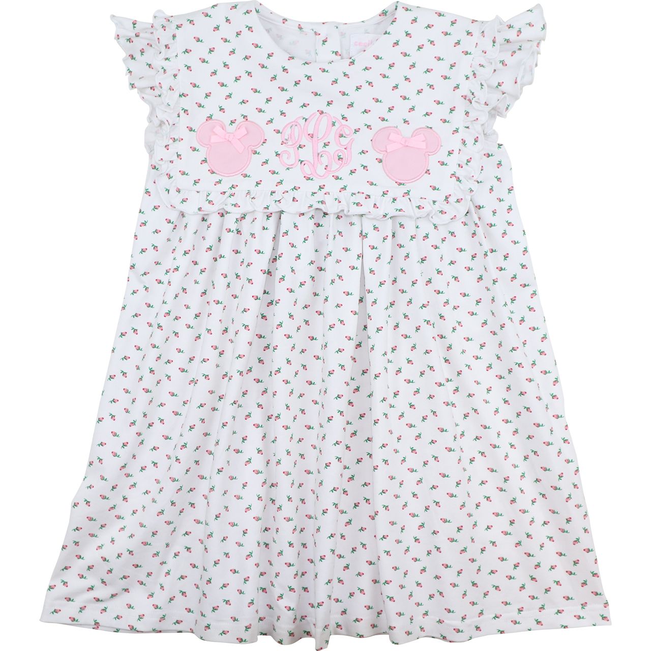 Pink Knit Rose Bud Mouse Ears Dress - Cecil & Lou Pink Knit Rose Bud Mouse Ears Dress - Cecil & Lou
