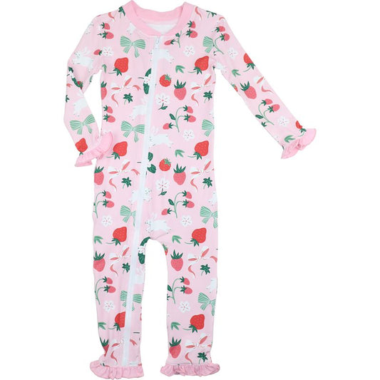 Easter Print Knit Zipper Pajamas