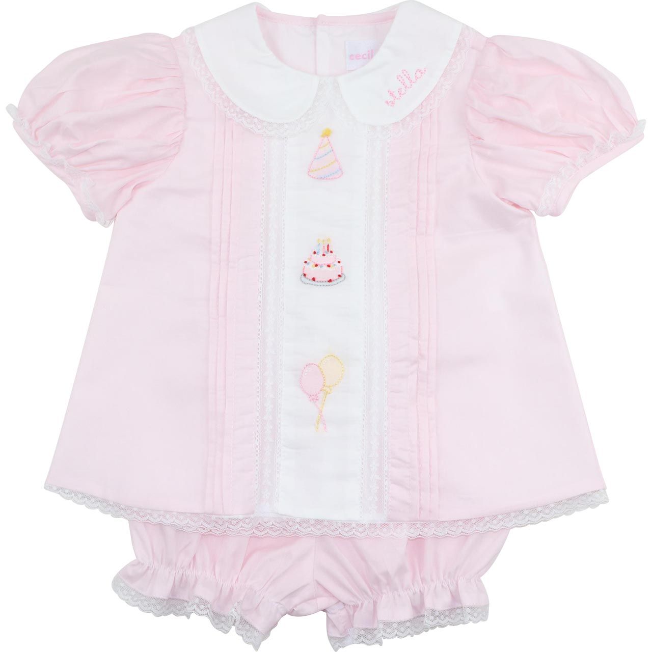 Embroidered Heirloom Birthday Bloomer Set - Cecil & Lou Embroidered Heirloom Birthday Bloomer Set - Cecil & Lou