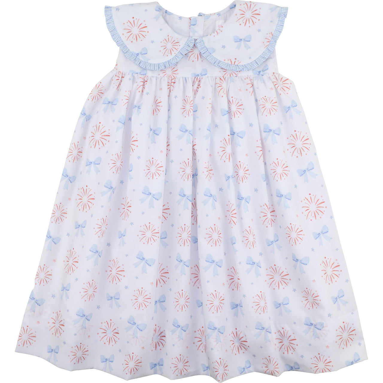 dress with bow and flower pattern on a white background
