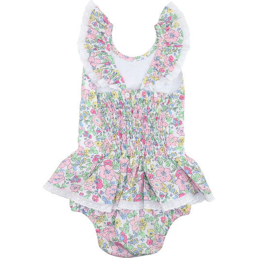 Floral Eyelet Seersucker Swimsuit