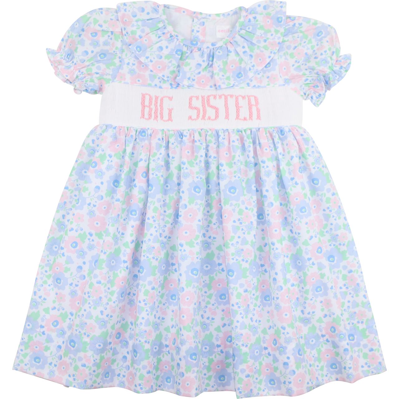 Floral Smocked Big Sister Dress Size 3T Floral Smocked Big Sister Dress Size 3T