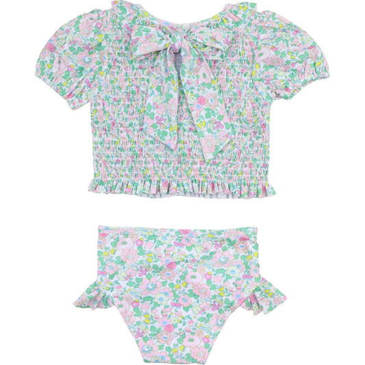 Floral Smocked Bikini