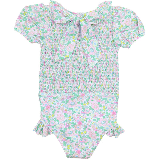 Floral Smocked Swimsuit
