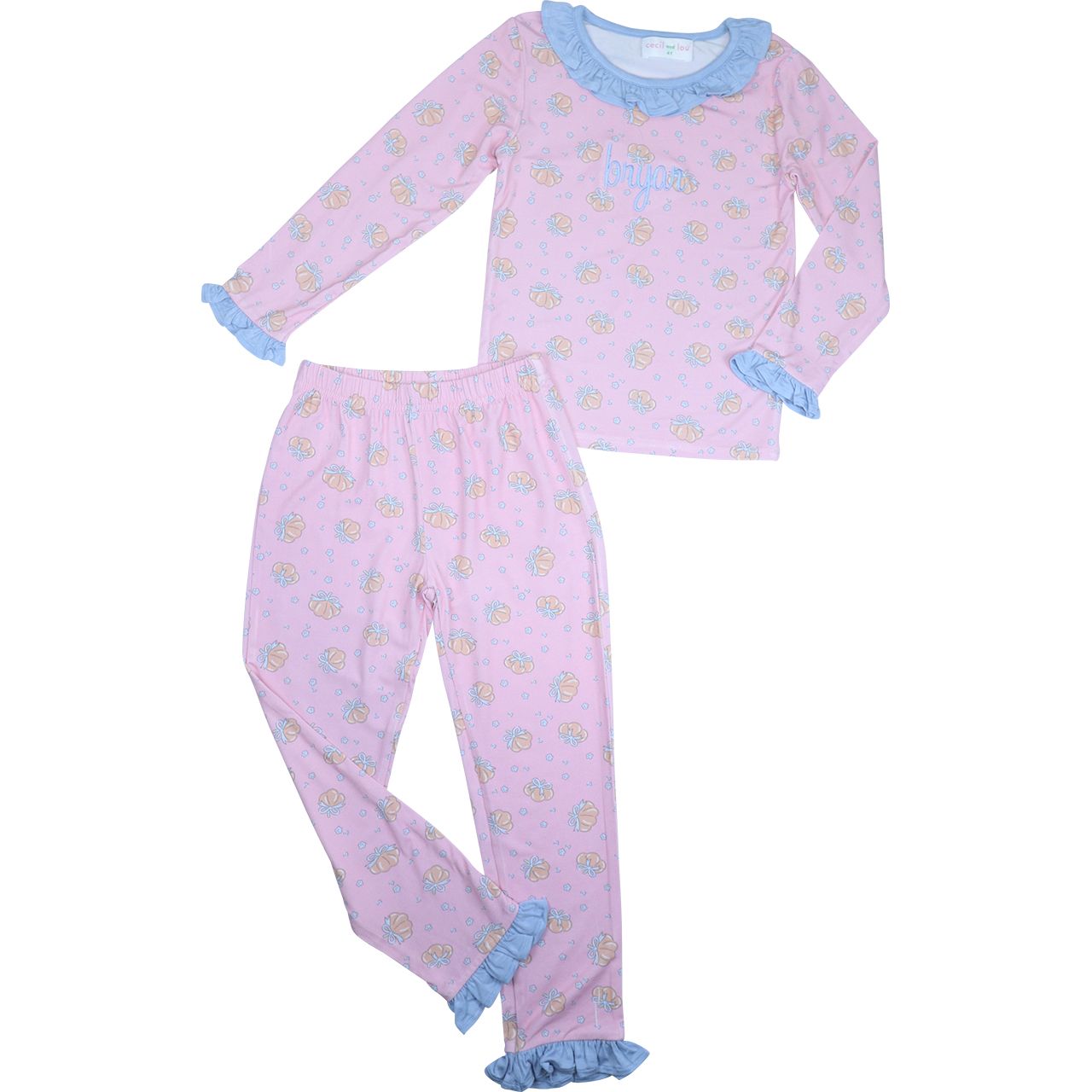 Flower And Pumpkin Knit Pajamas