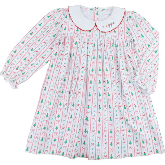 Christmas Tree And Bow Knit Dress