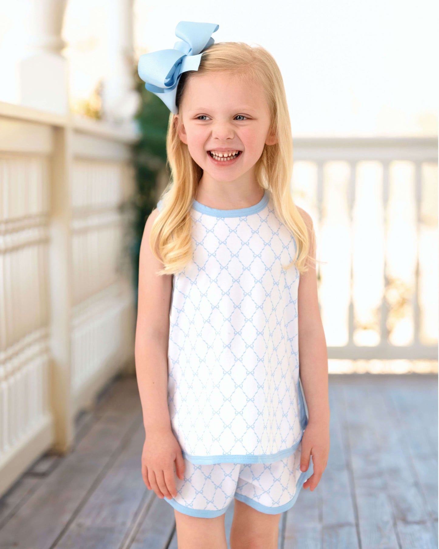 Blue Trellis Knit Play Set