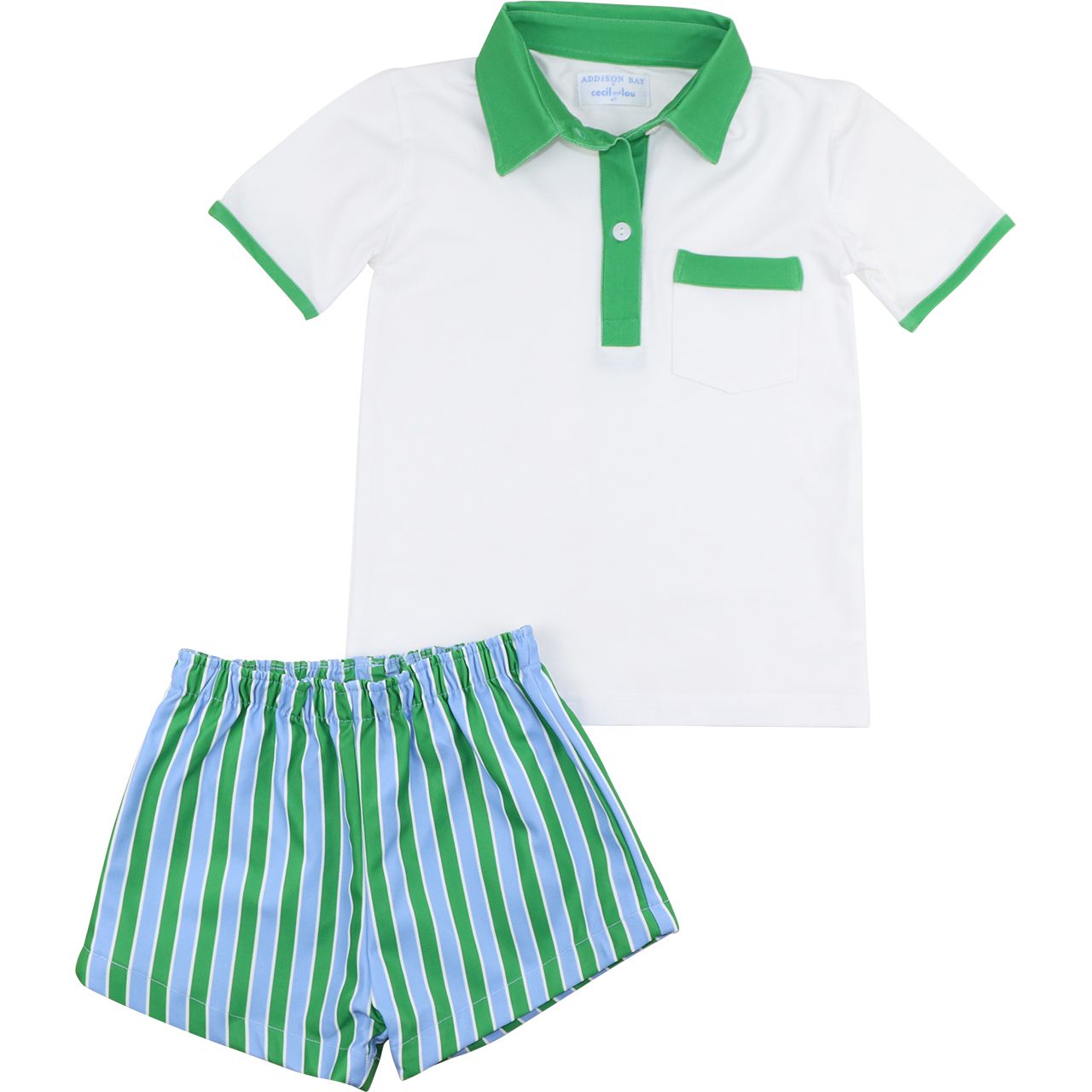 Green Behr Polo Short Set