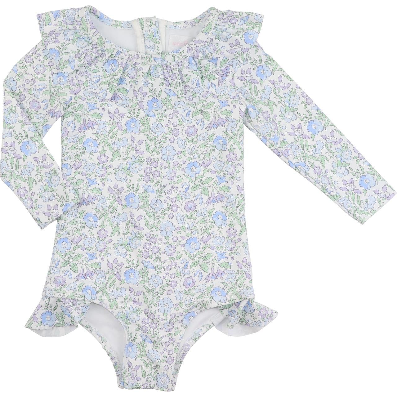 Green Floral Print Swimsuit