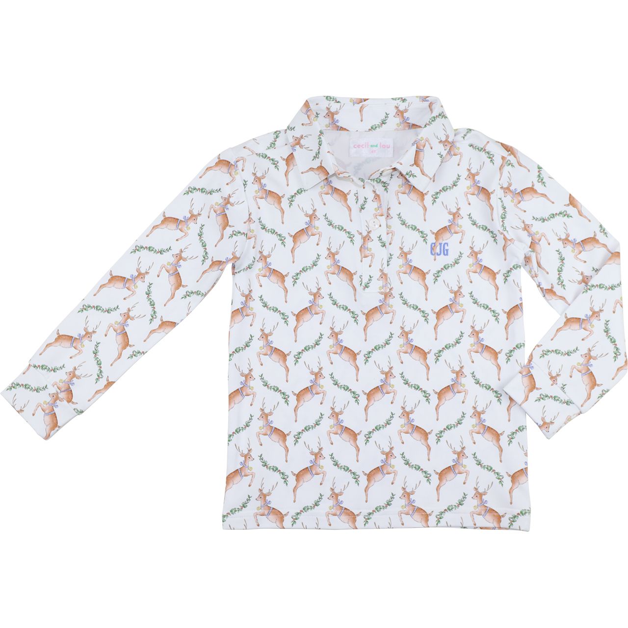 Reindeer Knit Polo Shirt