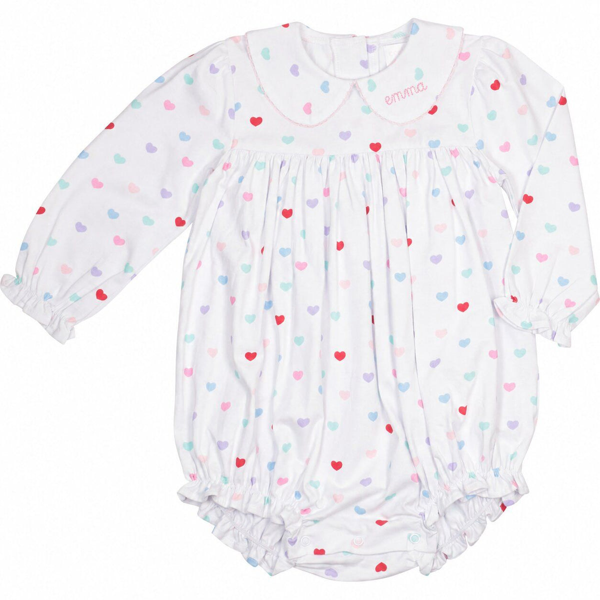 Heart Print Knit Bubble