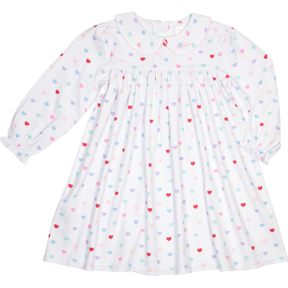 Heart Print Knit Dress