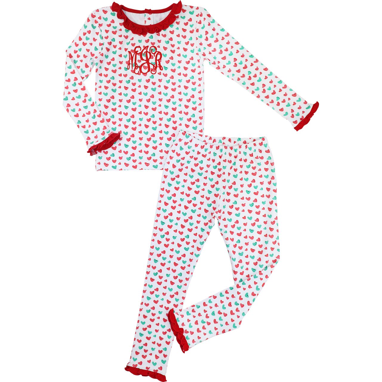 Holiday Hearts Knit Pajamas