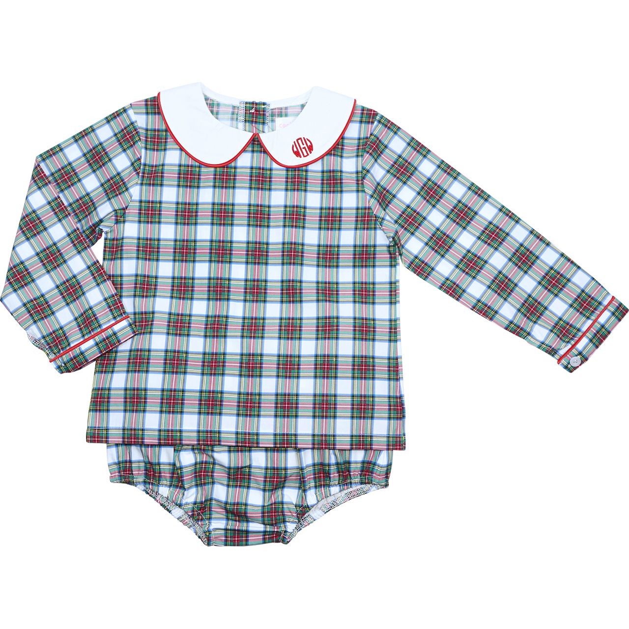 Holiday Plaid Diaper Set